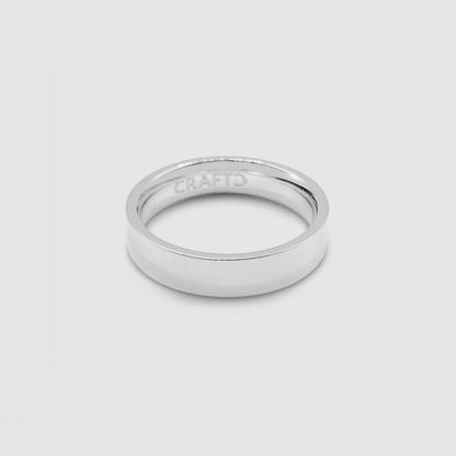 Flat Band Ring | Gold, Silver or Black | Unisex | Stainless Steel | 5mm | Minimalist Style | Steven & Levon