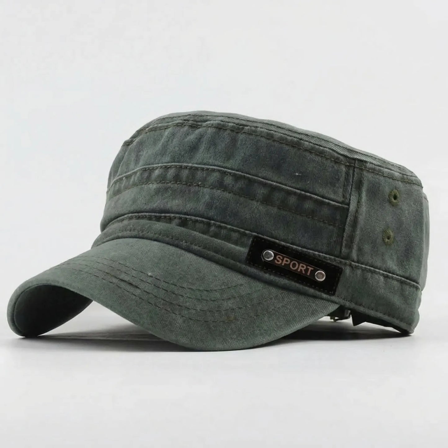 Flatrik - Flat Top Military Style Cap  Outdoor Sun Protection