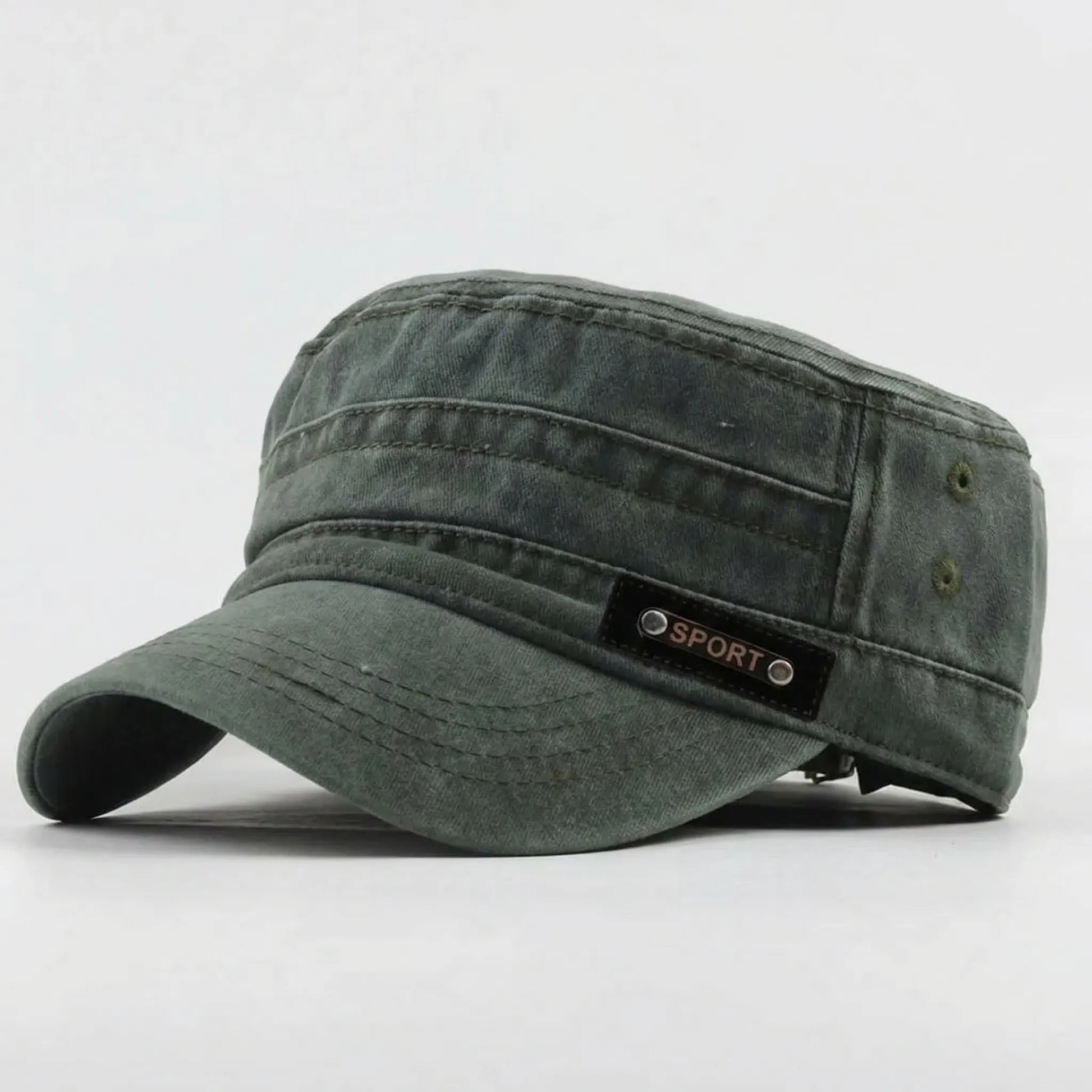 Flatrik - Flat Top Military Style Cap  Outdoor Sun Protection