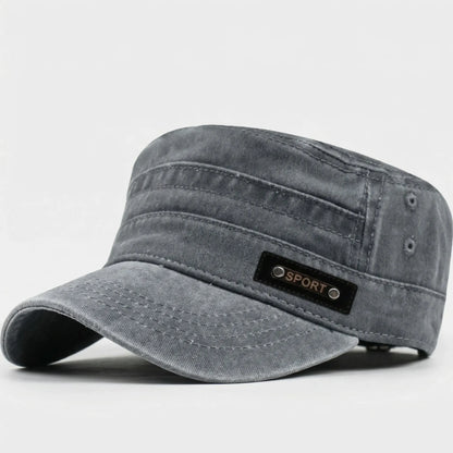Flatrik - Flat Top Military Style Cap  Outdoor Sun Protection