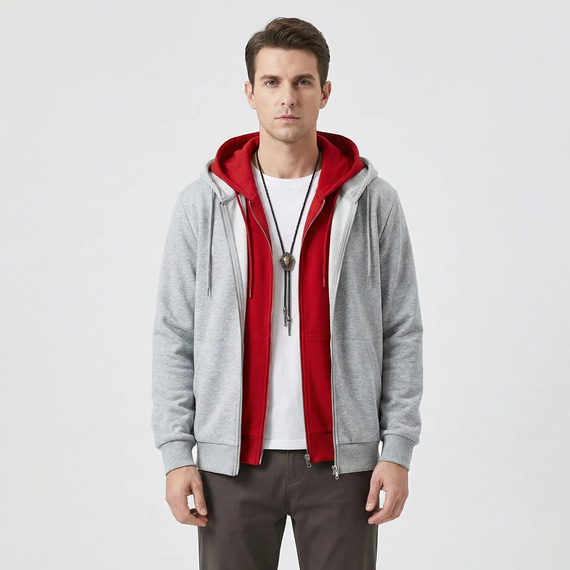 Fleecelon - Fleece-Lined Zip-Up Hooded Sweatshirt  Staying Warm Outdoors