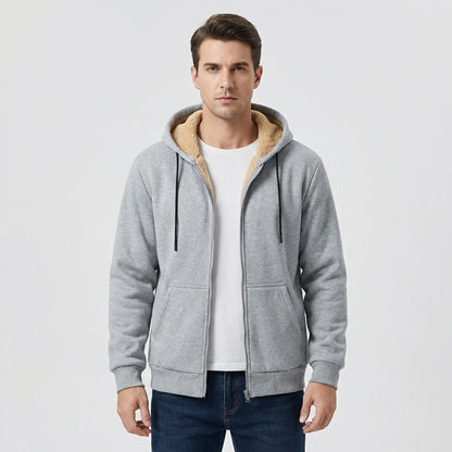 Fleecelon - Fleece-Lined Zip-Up Hooded Sweatshirt  Staying Warm Outdoors