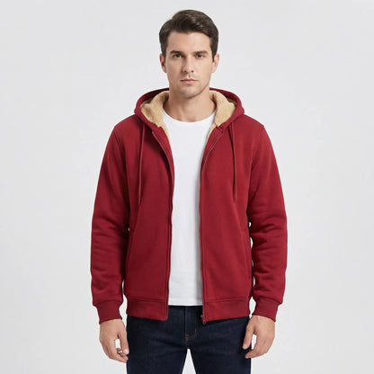 Fleecelon - Fleece-Lined Zip-Up Hooded Sweatshirt  Staying Warm Outdoors