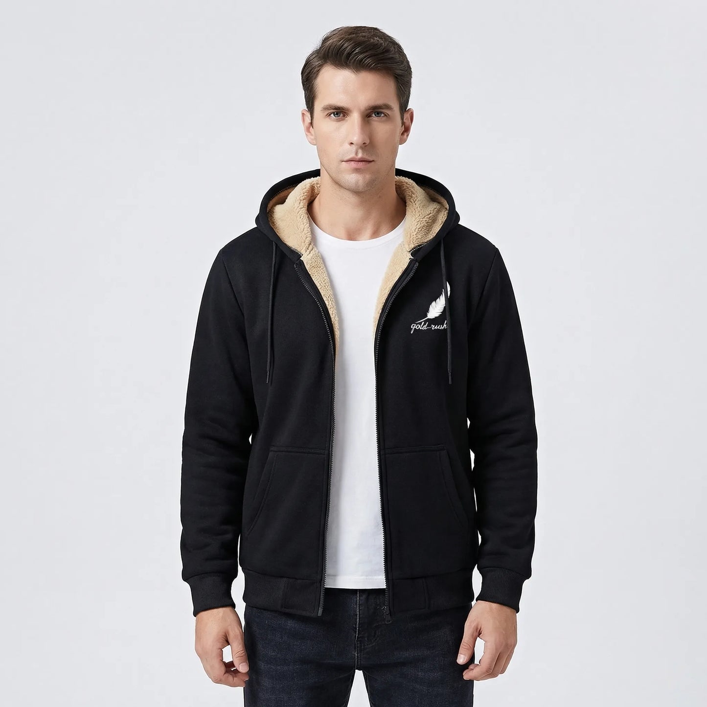 Fleecelon - Fleece-Lined Zip-Up Hooded Sweatshirt  Staying Warm Outdoors