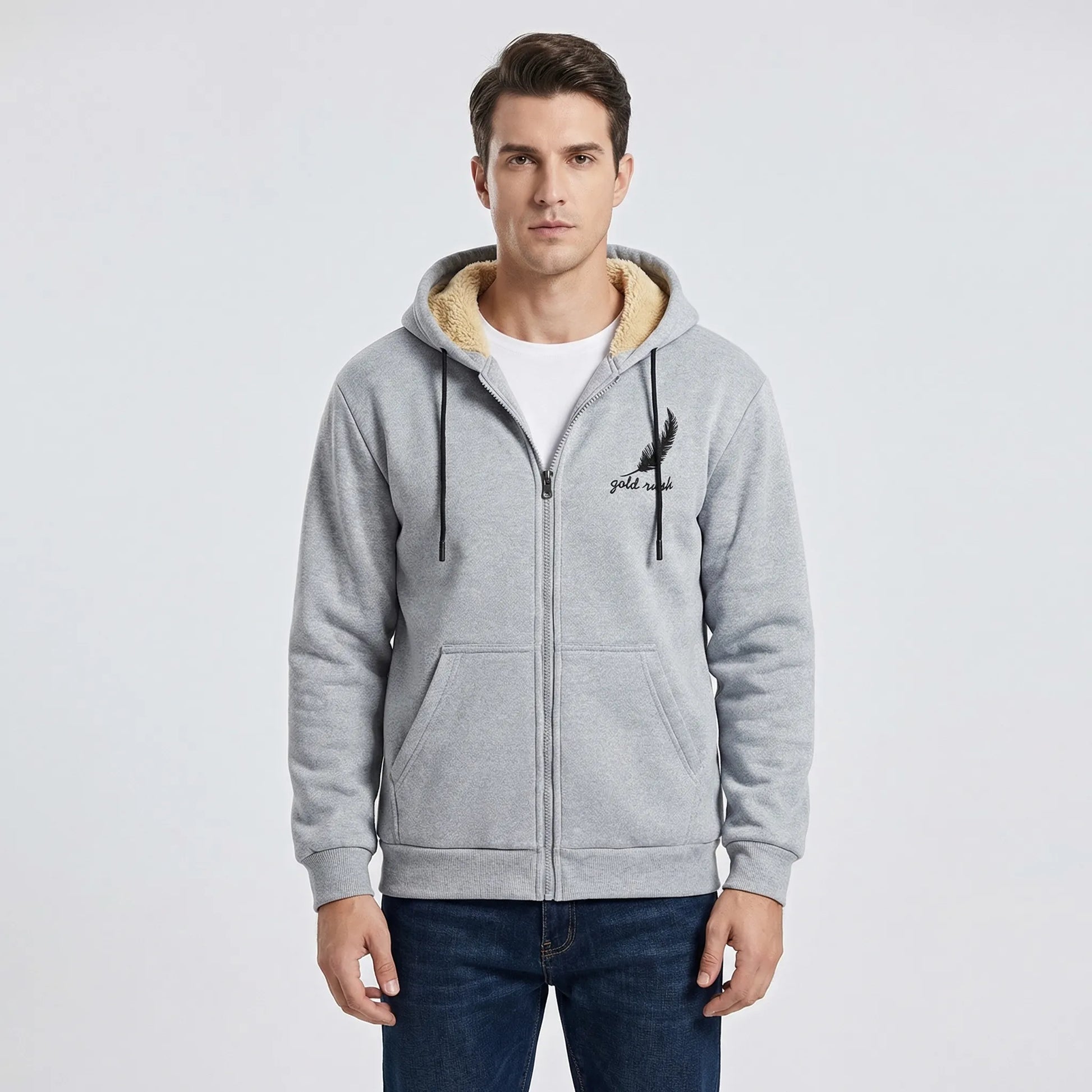 Fleecelon - Fleece-Lined Zip-Up Hooded Sweatshirt  Staying Warm Outdoors