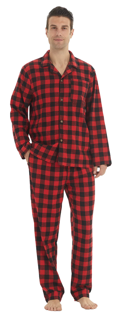 Plaid Sleepwear | Men's Pajama | Cotton Blend | Button-Down | Drawstring | Steven & Levon