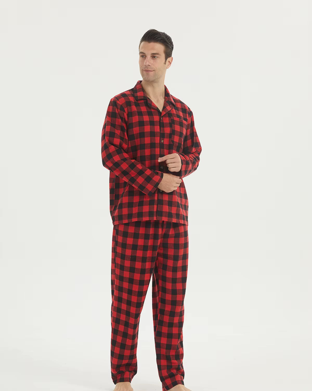Plaid Sleepwear | Men's Pajama | Cotton Blend | Button-Down | Drawstring | Steven & Levon