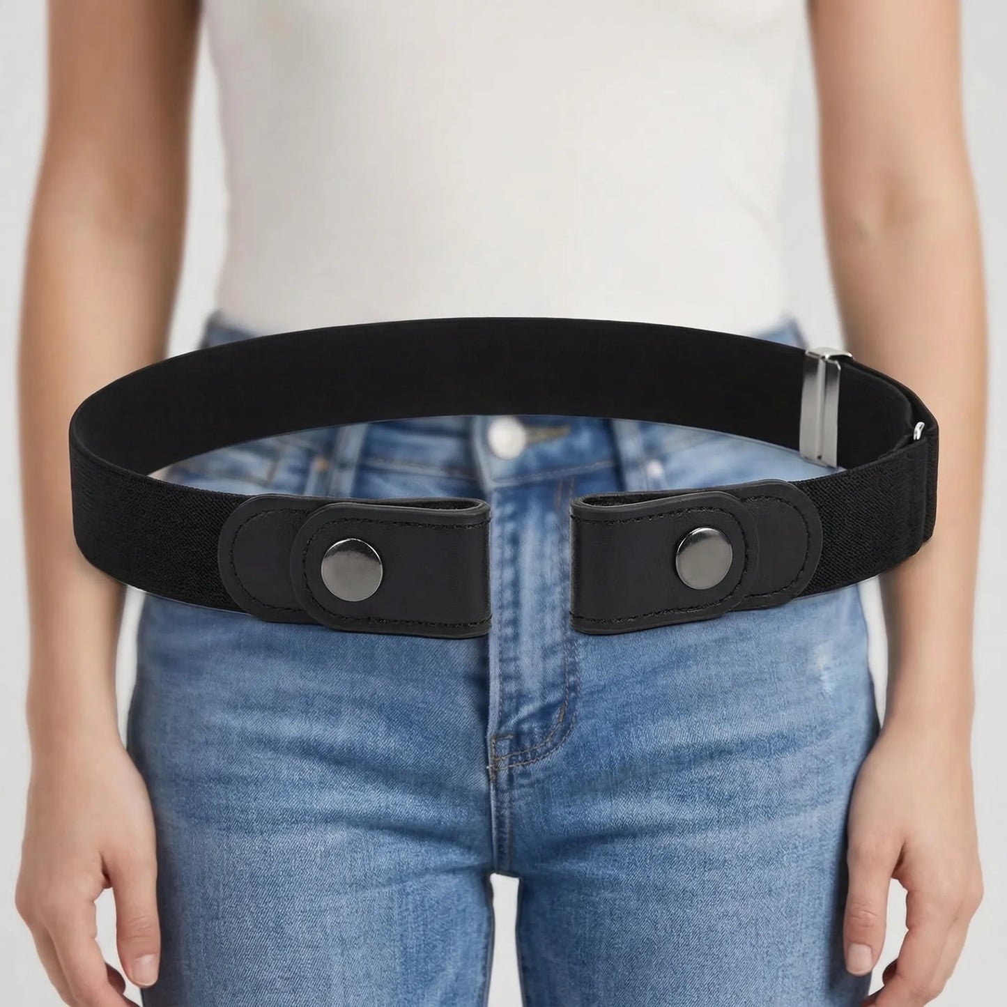Flexbelt - Buckle-Free Stretch Waist Belt  Securing Jeans Comfortably