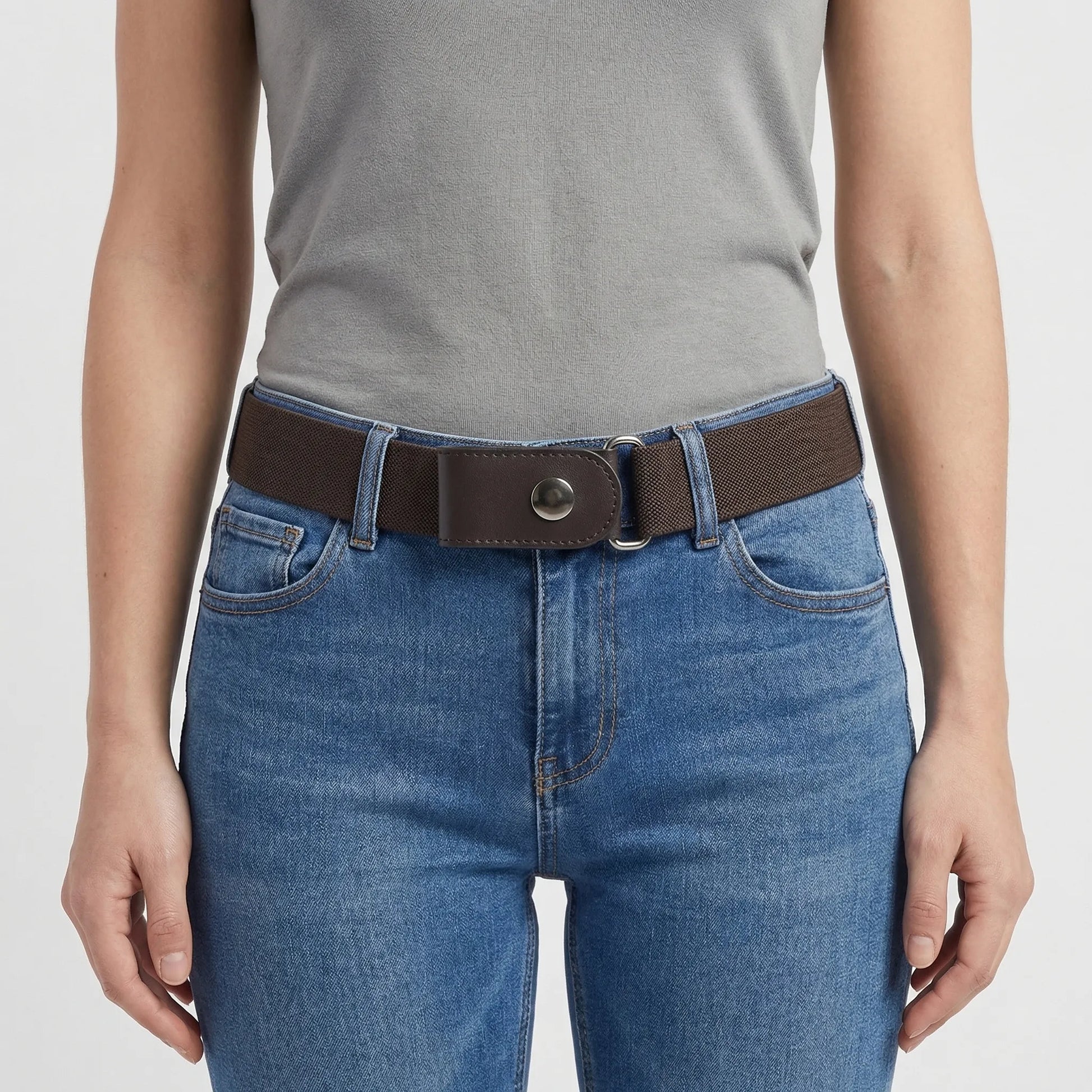 Flexbelt - Buckle-Free Stretch Waist Belt  Securing Jeans Comfortably