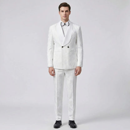 Floravio - Slim Fit Floral 3-Piece Tuxedo Suit  Formal Event Dressing