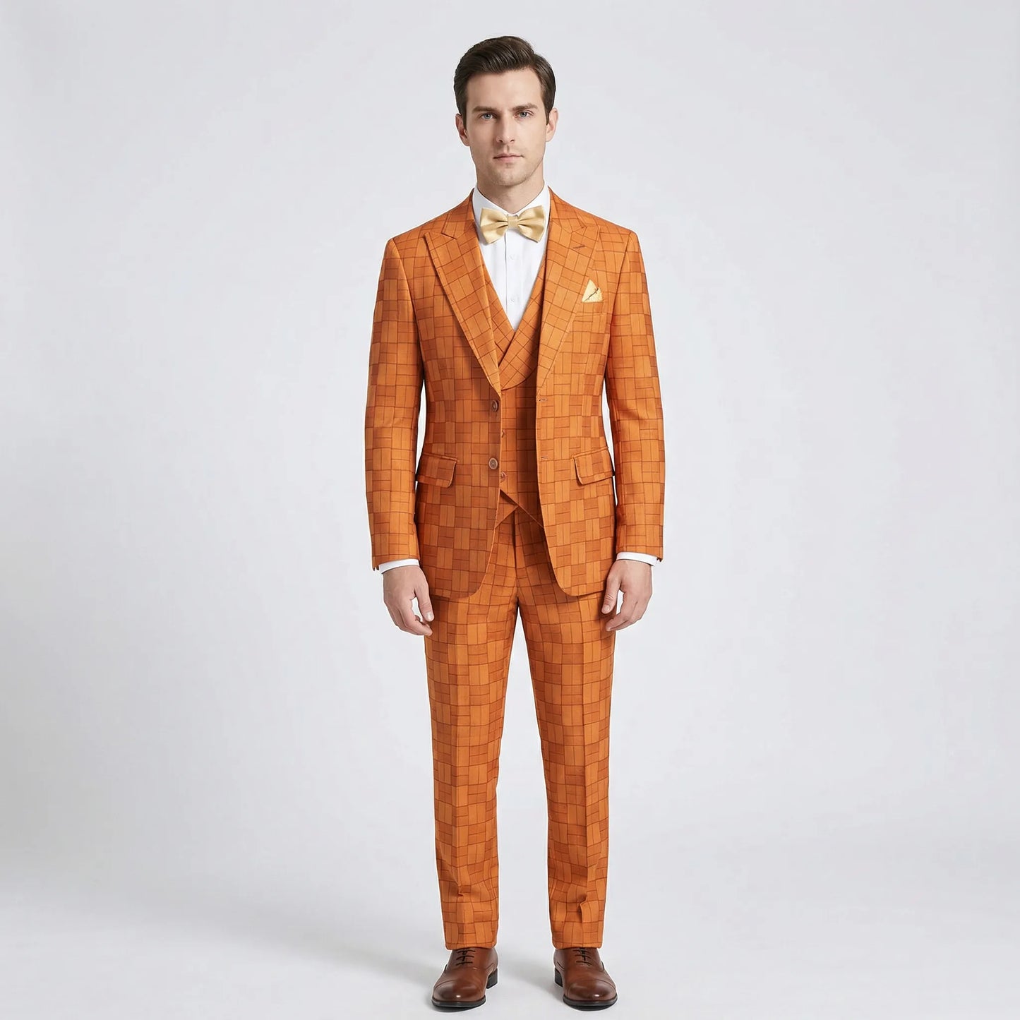 Floravio - Slim Fit Floral 3-Piece Tuxedo Suit  Formal Event Dressing