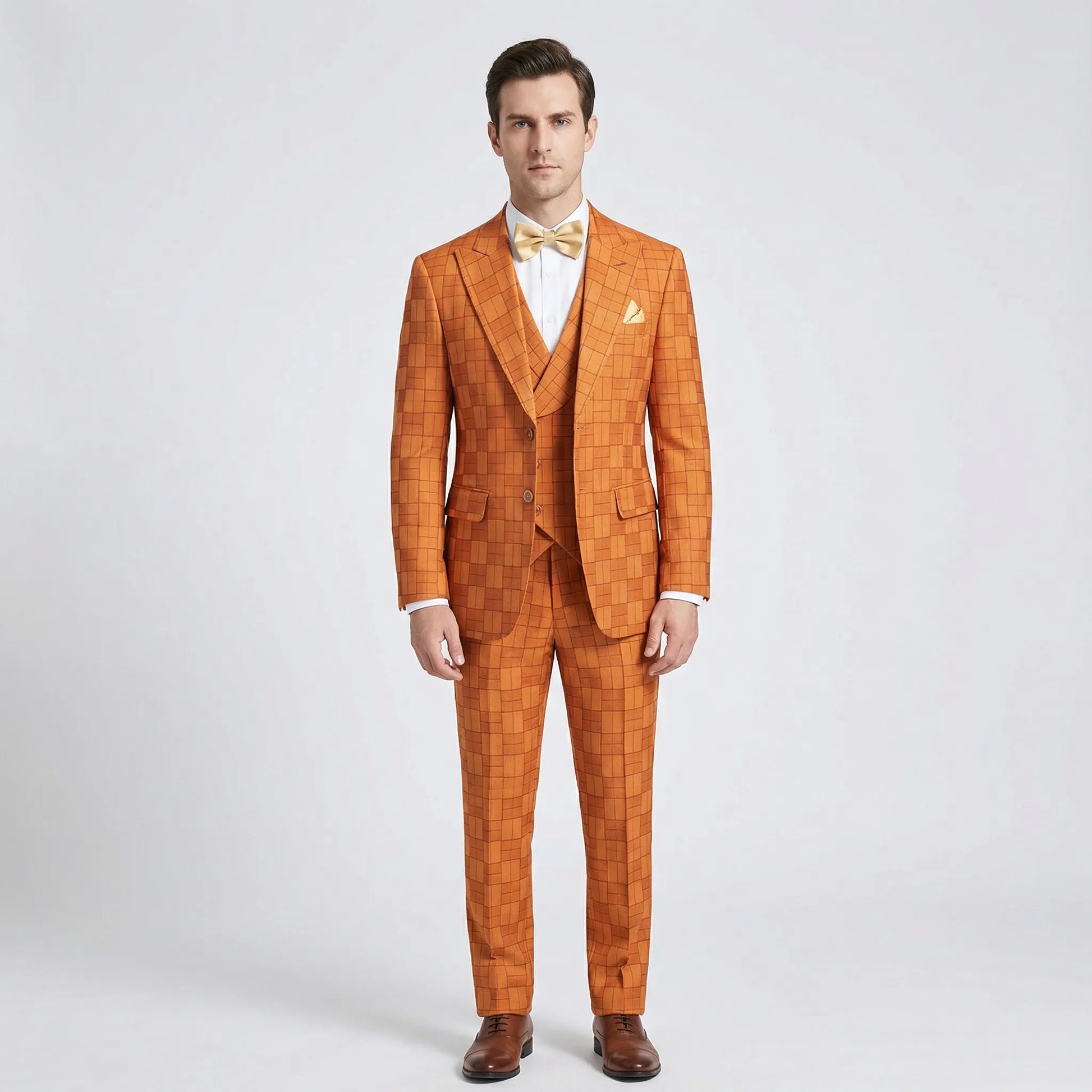 Floravio - Slim Fit Floral 3-Piece Tuxedo Suit  Formal Event Dressing