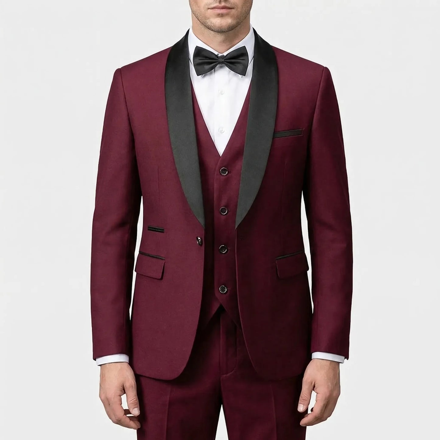 Formalux - Slim Fit Three-Piece Formal Suit  Wedding Day Attire