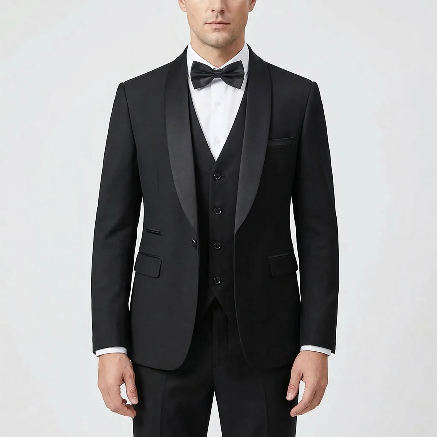 Formalux - Slim Fit Three-Piece Formal Suit  Wedding Day Attire