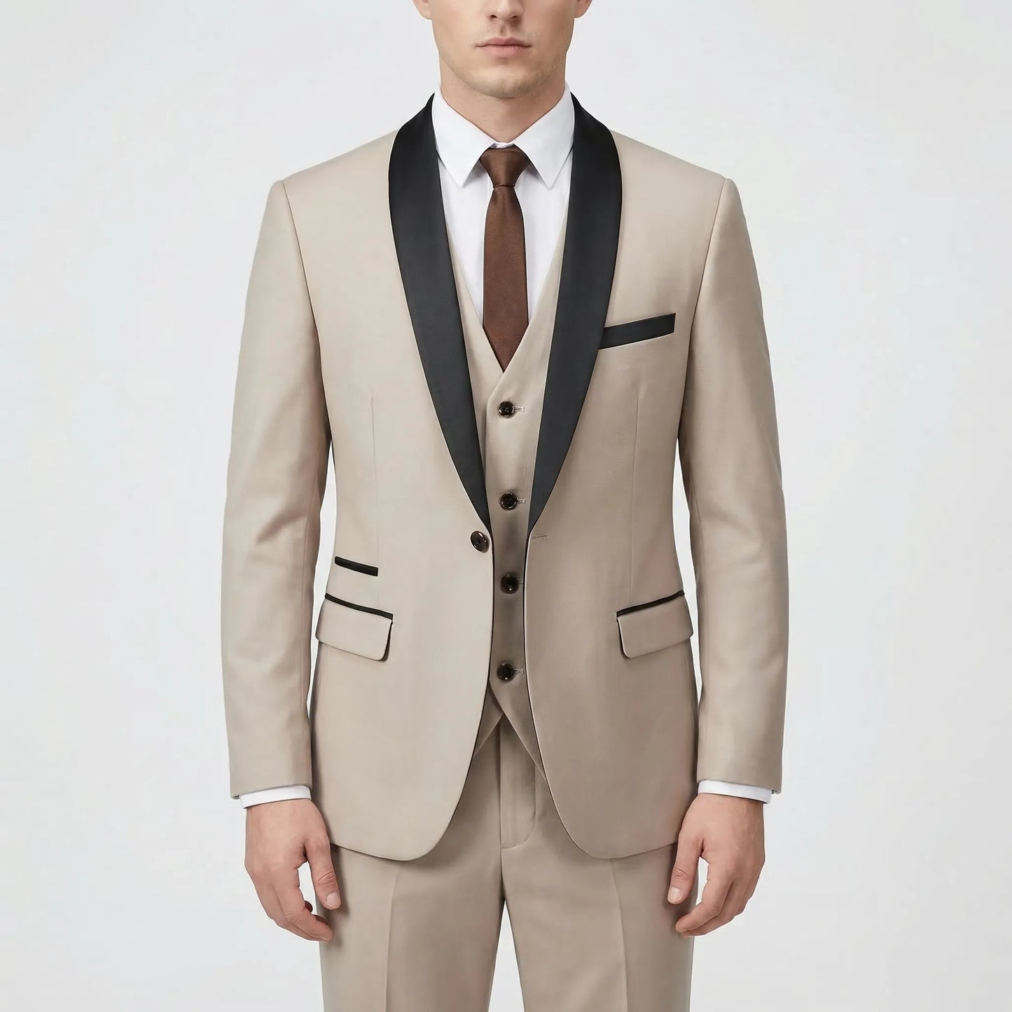 Formalux - Slim Fit Three-Piece Formal Suit  Wedding Day Attire
