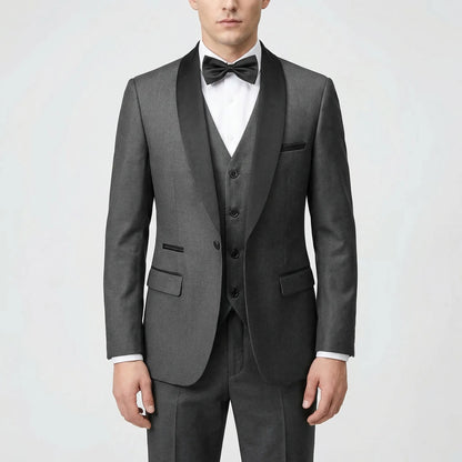Formalux - Slim Fit Three-Piece Formal Suit  Wedding Day Attire