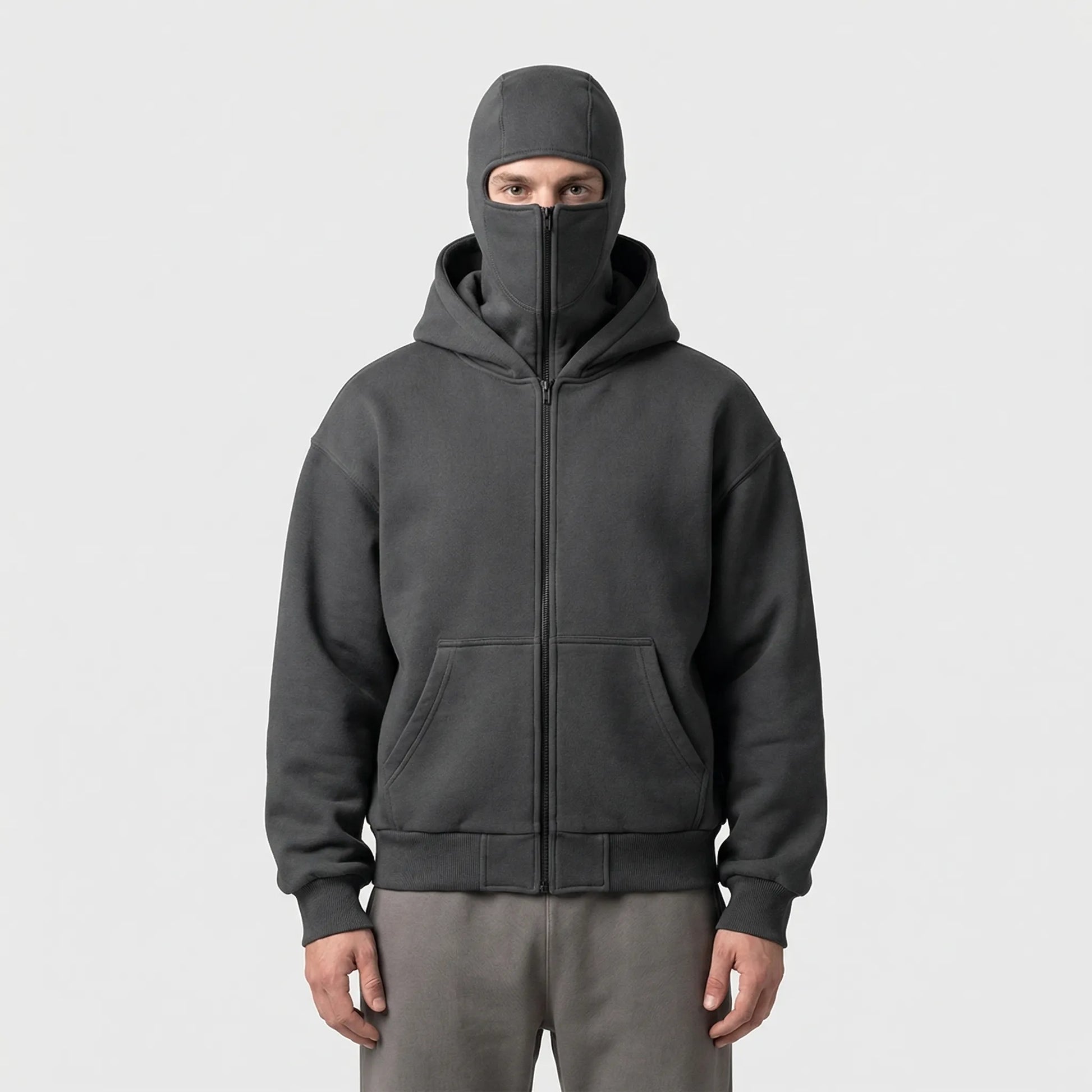 Frostlok - Full-Zip Hoodie With Built-In Face Mask  Cold Weather Protection