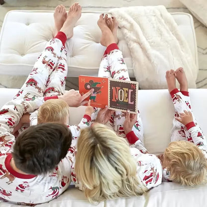 Santa Print Cotton Sleepwear | Family Christmas Pajamas Set | Steven & Levon