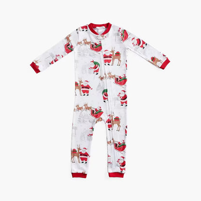 Santa Print Cotton Sleepwear | Family Christmas Pajamas Set | Steven & Levon