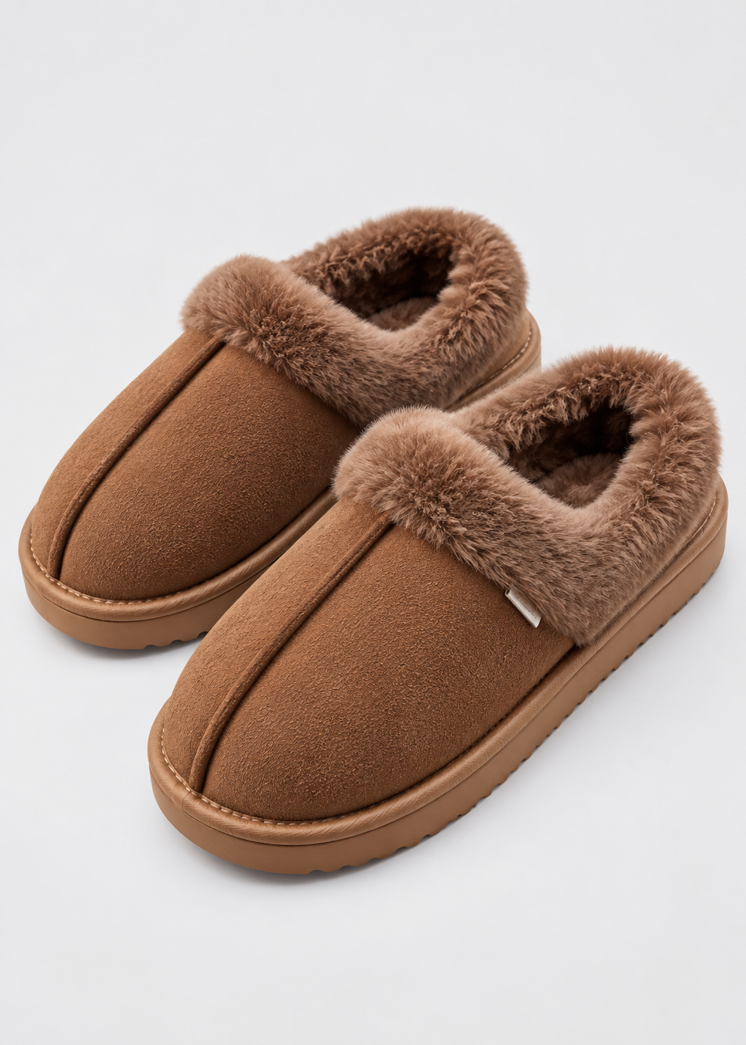 Men's Fluffy Slippers | Fur Lining | Thick Anti Slip EVA Sole | Indoor Shoes | Steven & Levon