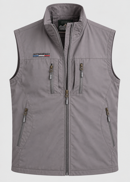 Men's Breathable Cargo Bodywarmer Vest | Utility Gilet | Multi-Pocket | Lightweight | Steven & Levon