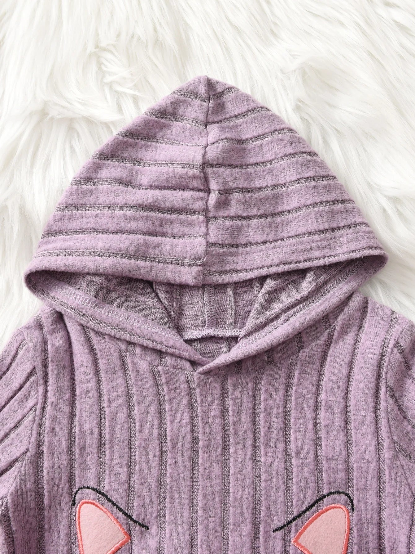 Gina | Girls Hoodie & Pants Set | Ribbed Knit | Embroidered 2-Piece Casual Outfit | Steven & Levon