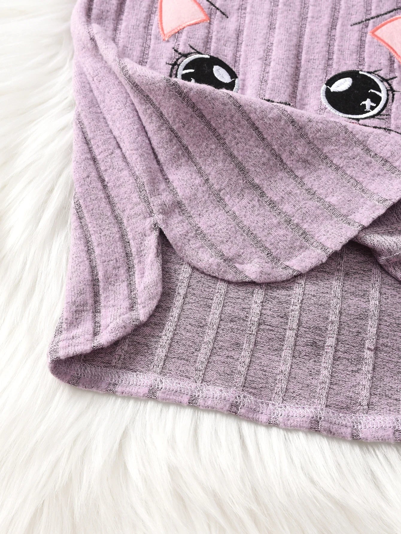 Gina | Girls Hoodie & Pants Set | Ribbed Knit | Embroidered 2-Piece Casual Outfit | Steven & Levon