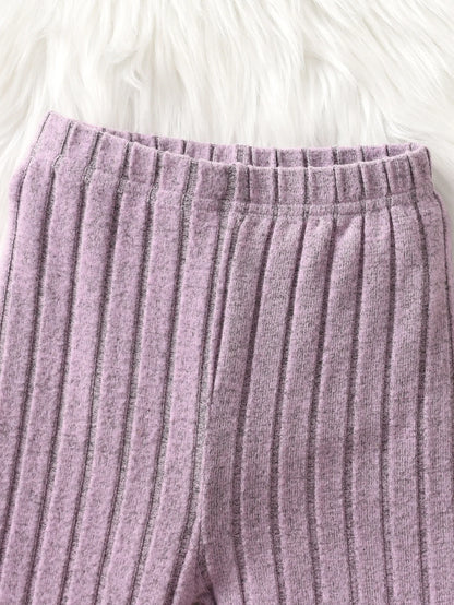 Gina | Girls Hoodie & Pants Set | Ribbed Knit | Embroidered 2-Piece Casual Outfit | Steven & Levon