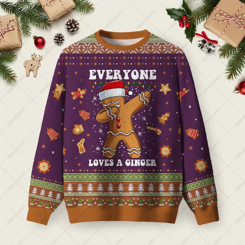 3D Gingerbread Sweatshirt | Unisex Cotton Blend | Festive Winter Pullover | Steven & Levon