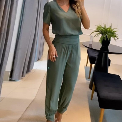 Printed Chic Jumpsuit | Women's Printed Jumpsuit | Lightweight Polyester Blend | Relaxed Fit | Everyday Wear | Steven & Levon