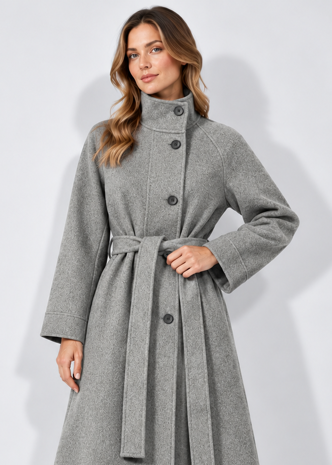 Women's Wool Coat | Mid-Length Loose Fit | Winter Outerwear | Steven & Levon