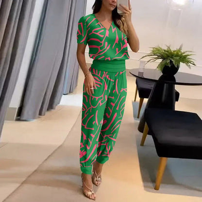 Printed Chic Jumpsuit | Women's Printed Jumpsuit | Lightweight Polyester Blend | Relaxed Fit | Everyday Wear | Steven & Levon