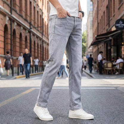 Greyvik - Straight Leg Stretch Denim Trousers  Everyday Casual Wear