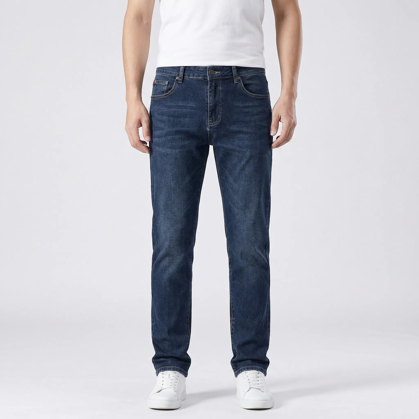 Greyvik - Straight Leg Stretch Denim Trousers  Everyday Casual Wear