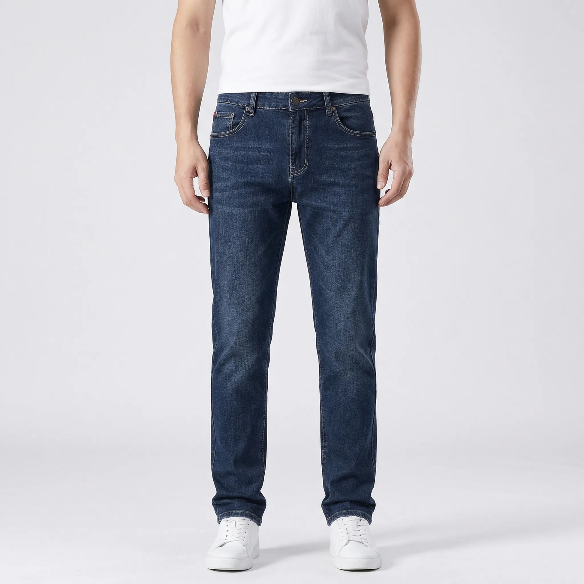 Greyvik - Straight Leg Stretch Denim Trousers  Everyday Casual Wear