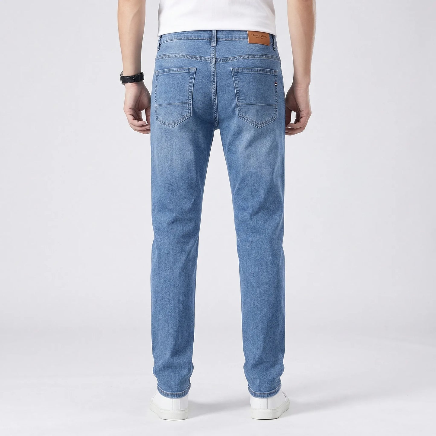 Greyvik - Straight Leg Stretch Denim Trousers  Everyday Casual Wear