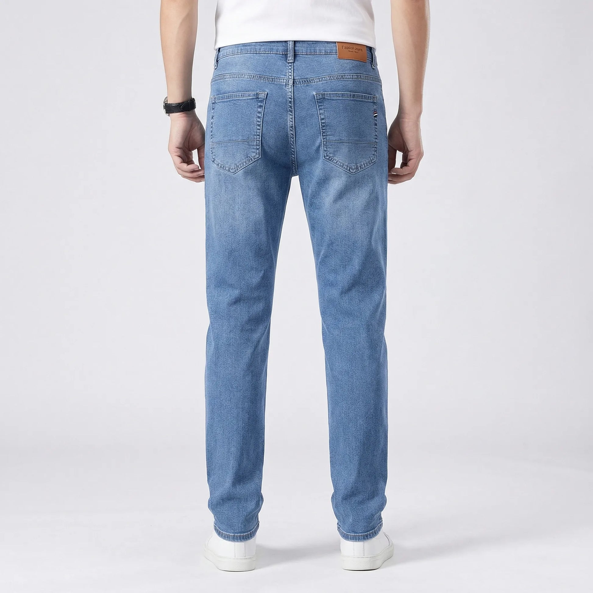 Greyvik - Straight Leg Stretch Denim Trousers  Everyday Casual Wear