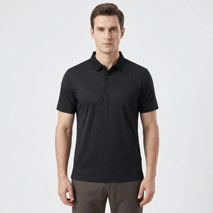 Gridvale - Printed Short Sleeve Polo Shirt  Smart Casual Outings