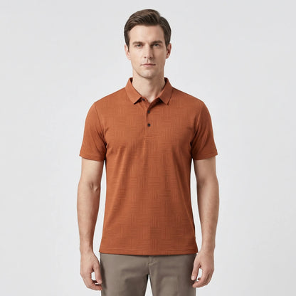 Gridvale - Printed Short Sleeve Polo Shirt  Smart Casual Outings