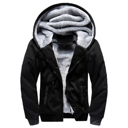 Men's Fleece Jacket | Camouflage Pattern | Hooded Zip Front | Ribbed Cuffs | Steven & Levon