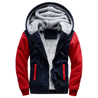 Men's Fleece Jacket | Camouflage Pattern | Hooded Zip Front | Ribbed Cuffs | Steven & Levon