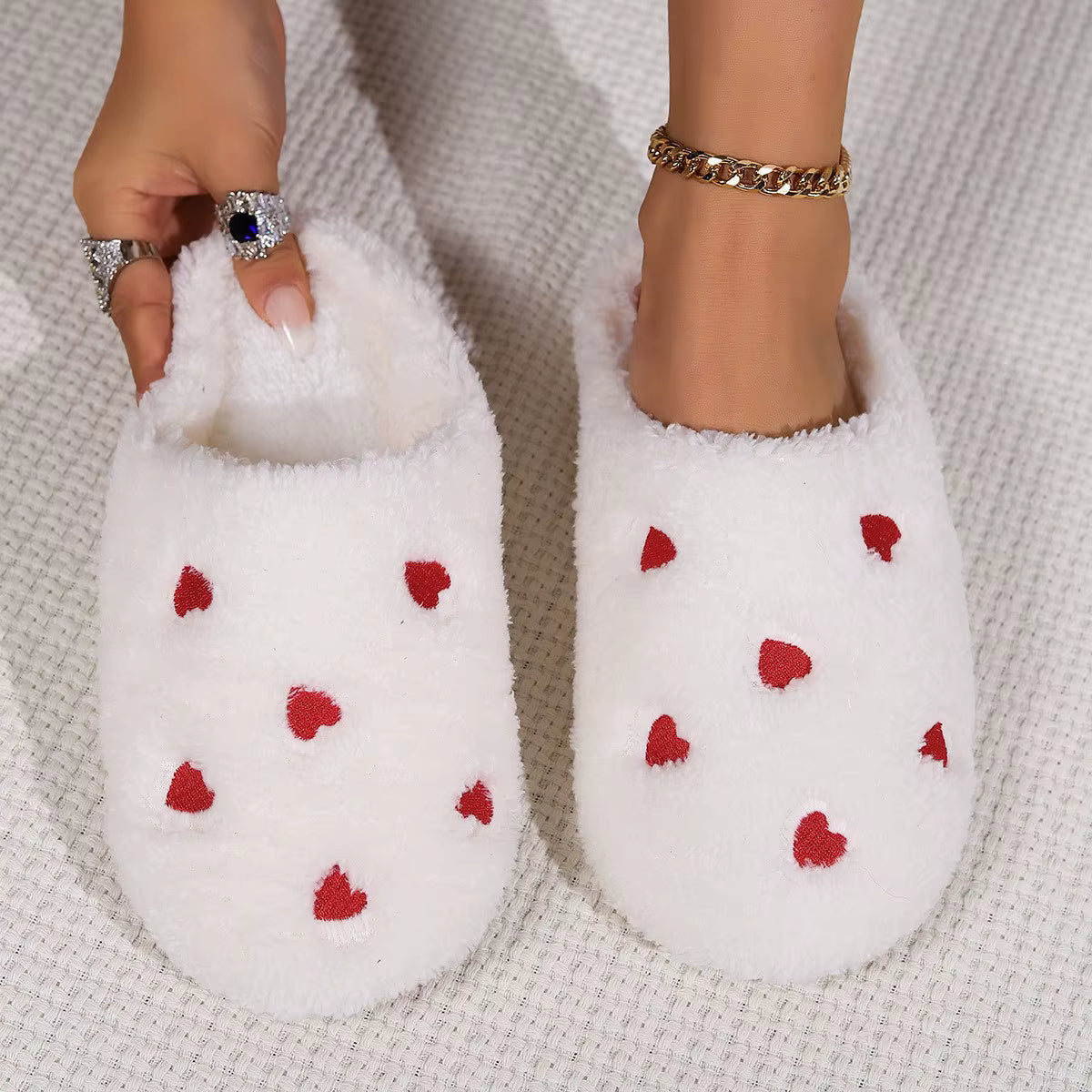 Heart Warm Slippers | Faux Suede | Soft Sole | Lightweight | Cozy Indoor | Steven & Levon