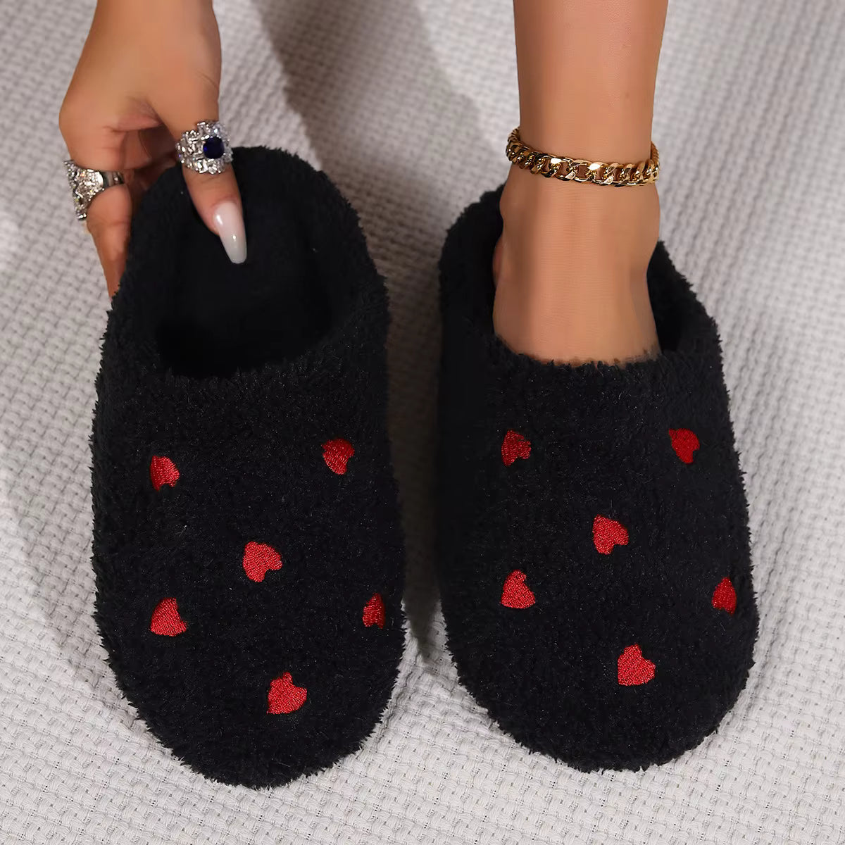 Heart Warm Slippers | Faux Suede | Soft Sole | Lightweight | Cozy Indoor | Steven & Levon
