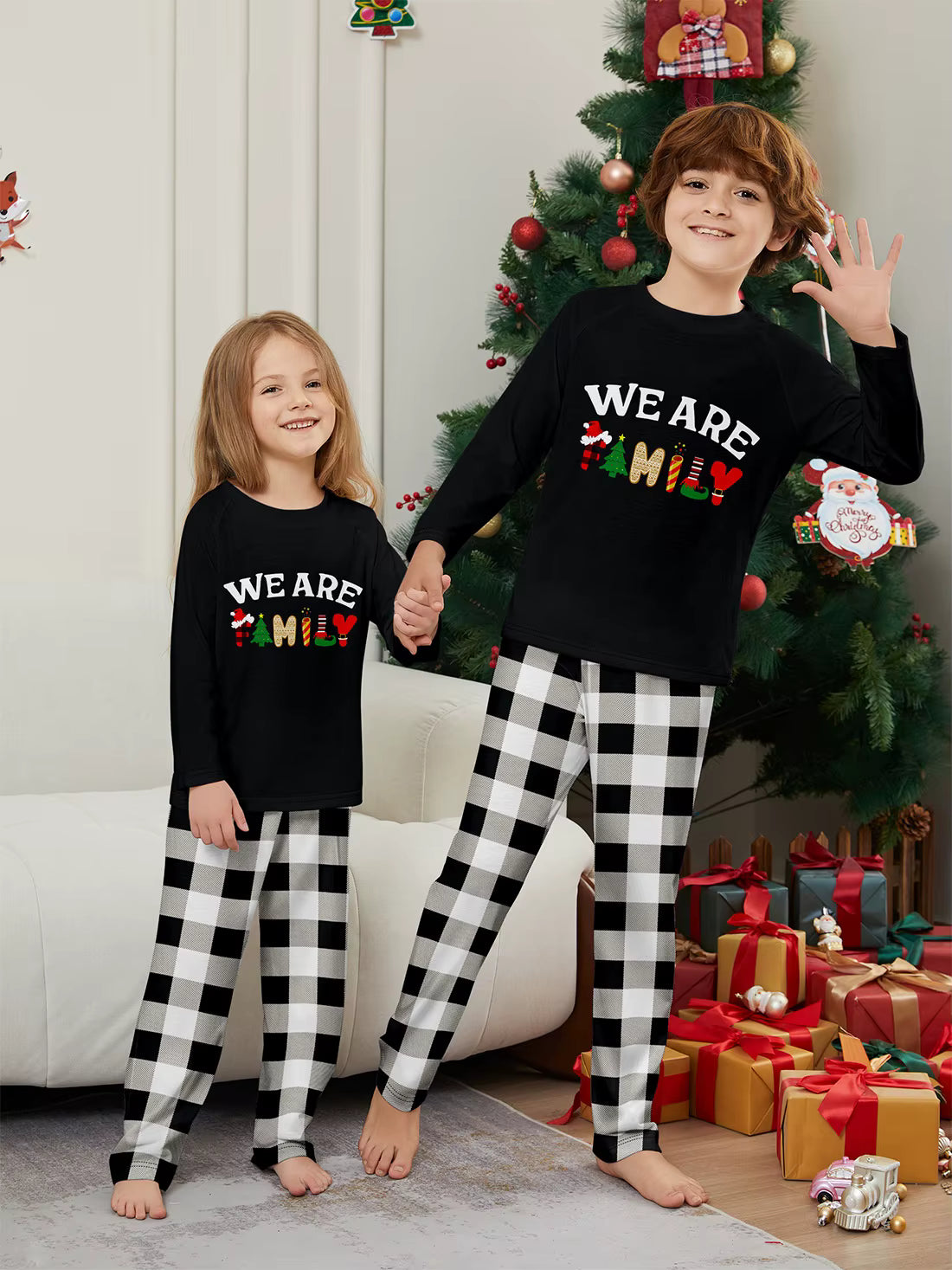 Plaid Print Matching Sleepwear | 2-Piece Family Pajamas Set | Steven & Levon