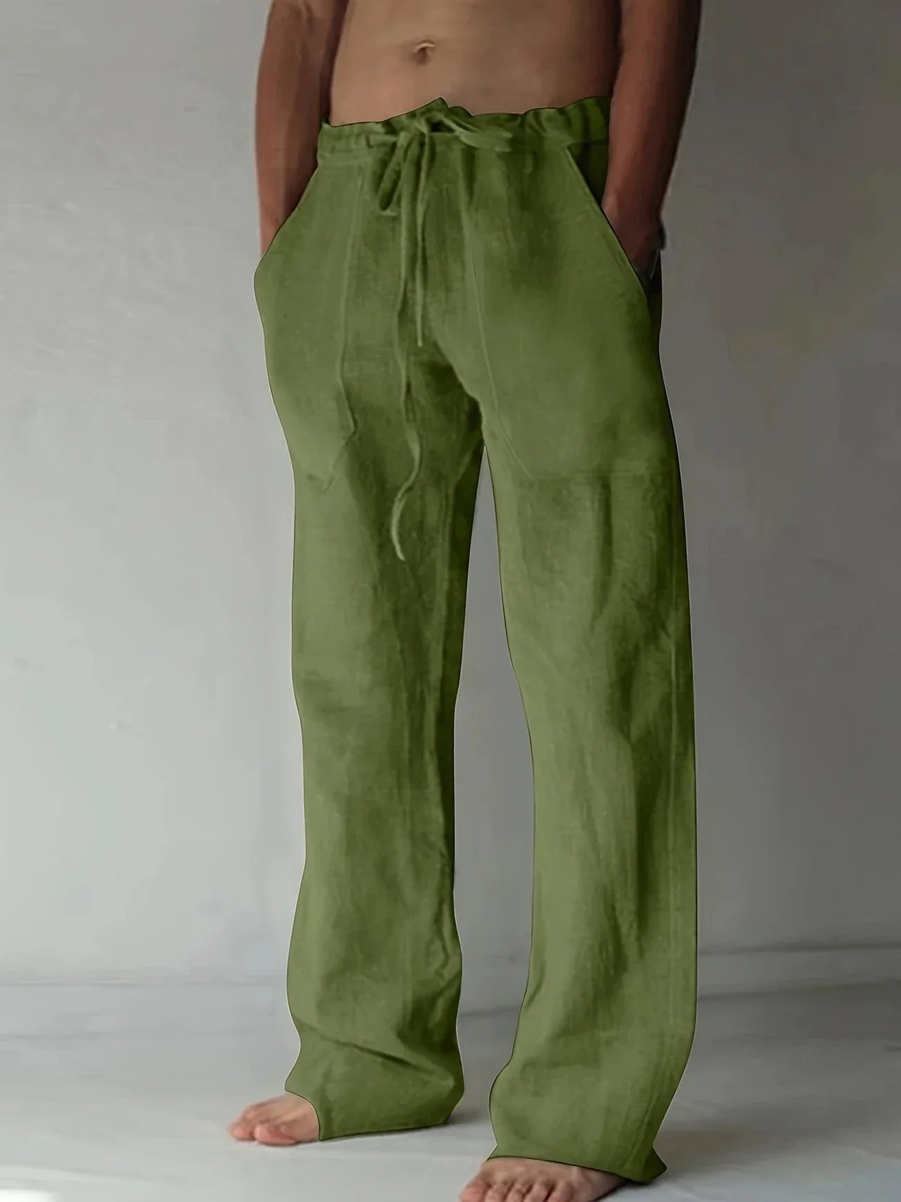 Linen Baggy Trousers | Men | Relaxed Fit | Breathable Casual Pants | Steven & Levon