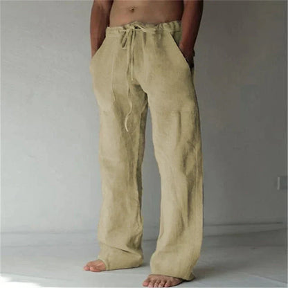 Linen Baggy Trousers | Men | Relaxed Fit | Breathable Casual Pants | Steven & Levon