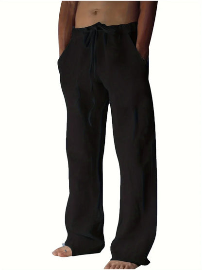 Linen Baggy Trousers | Men | Relaxed Fit | Breathable Casual Pants | Steven & Levon