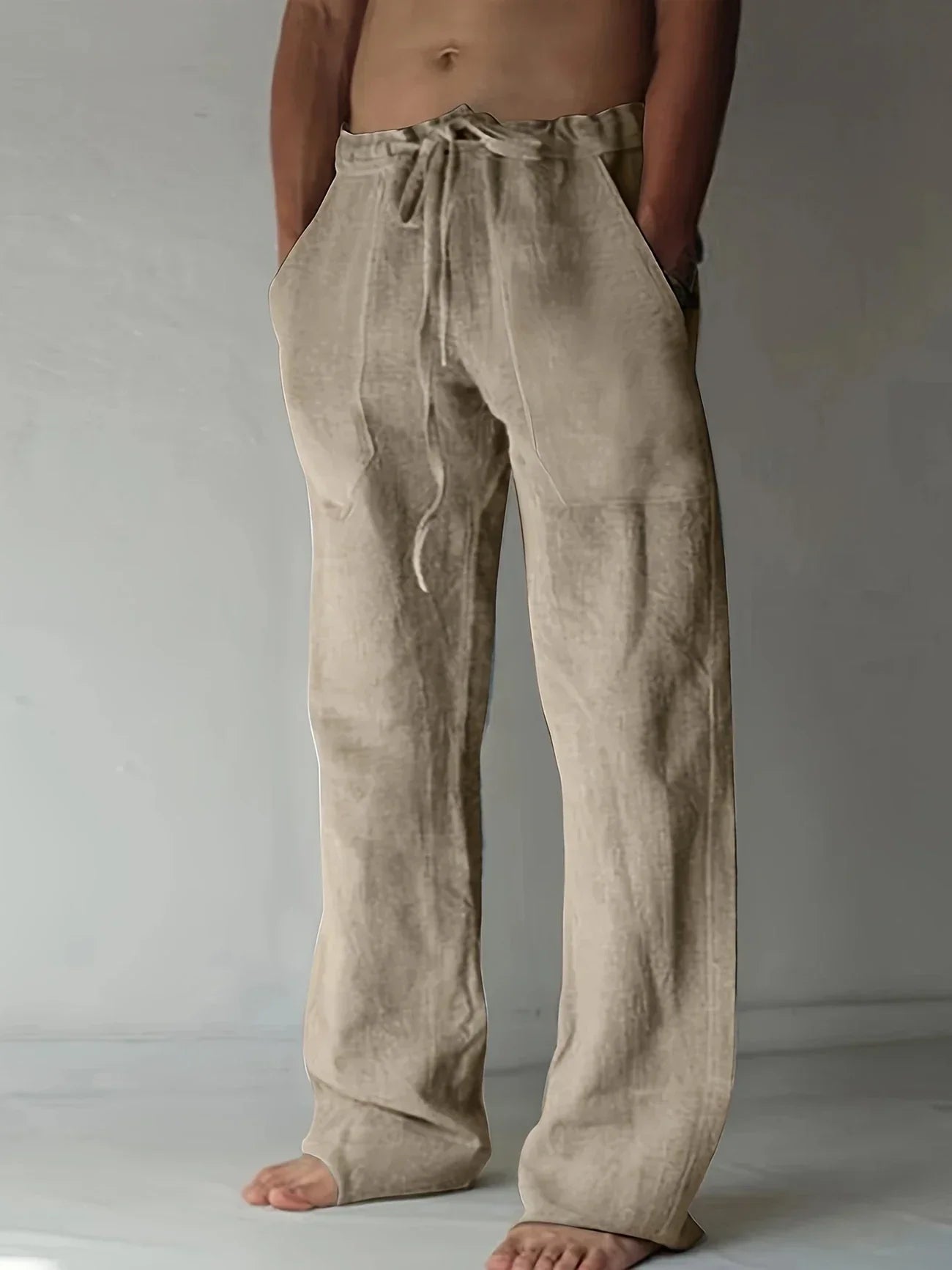 Linen Baggy Trousers | Men | Relaxed Fit | Breathable Casual Pants | Steven & Levon