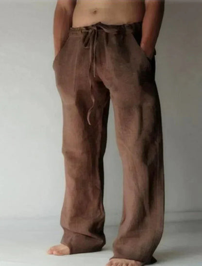 Linen Baggy Trousers | Men | Relaxed Fit | Breathable Casual Pants | Steven & Levon