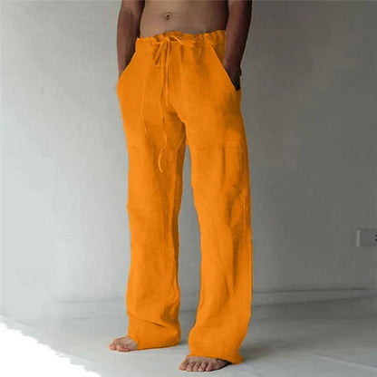 Linen Baggy Trousers | Men | Relaxed Fit | Breathable Casual Pants | Steven & Levon